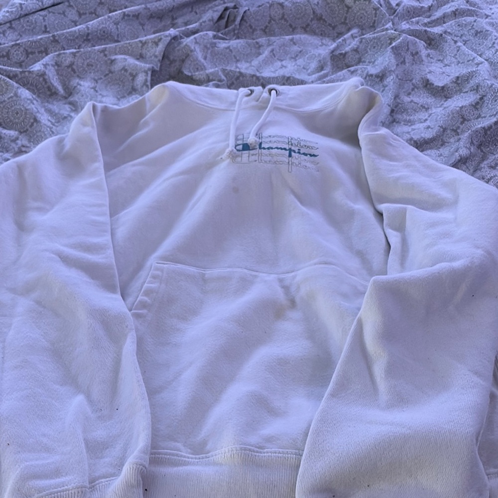 Champion Reverse Weave White Hoodie